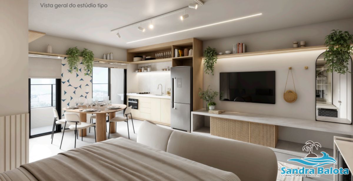 Estúdio com 42,50m²/Perequê Açú