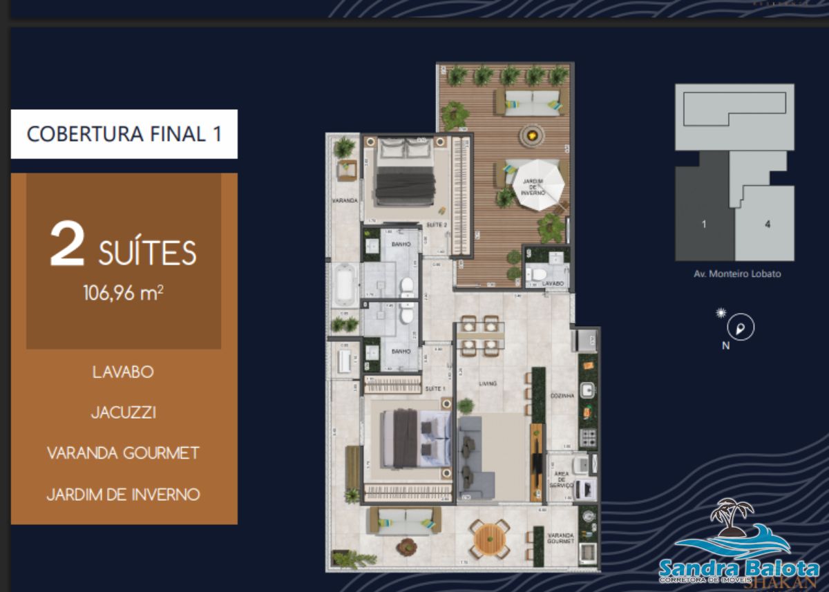 Shakam Residence apartamentos de 2 dormitórios no Itaguá/Ubatuba