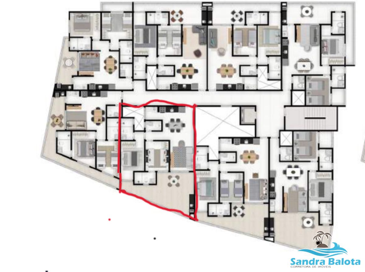Apartamentos de 56m² com 2 dormitórios sendo 1 suíte/ Praia Grande-Ubatuba