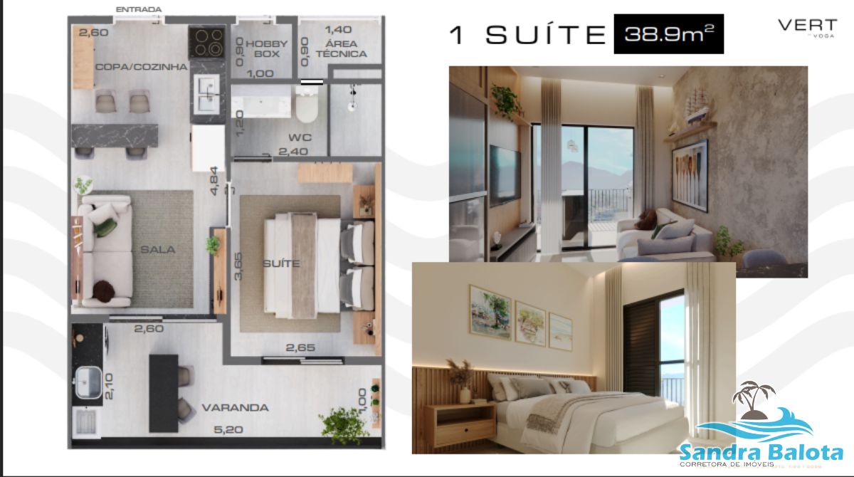 Unidades de studios e apartmentos de 1 dormitório/pereque-açú