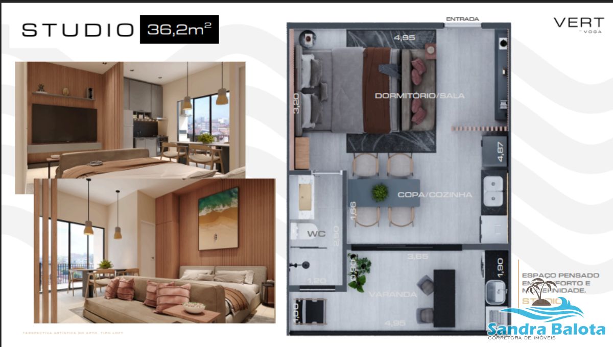 Unidades de studios e apartmentos de 1 dormitório/pereque-açú