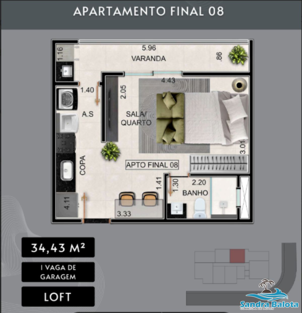 Unidades de lofts, 1 e 2 dormitórios/centro-Ubatuba