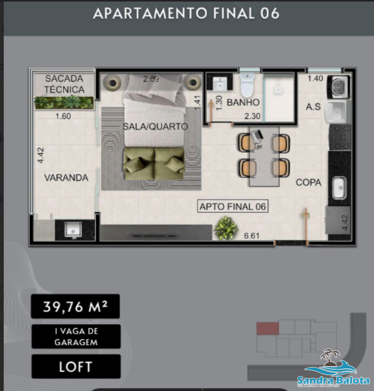 Unidades de lofts, 1 e 2 dormitórios/centro-Ubatuba