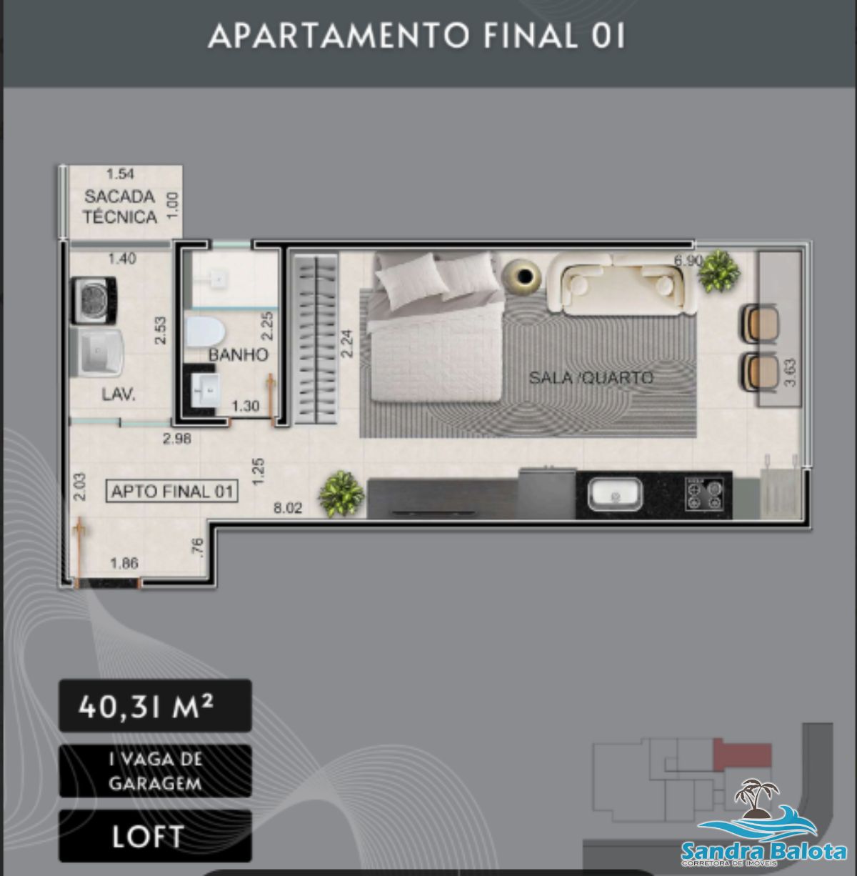 Unidades de lofts, 1 e 2 dormitórios/centro-Ubatuba