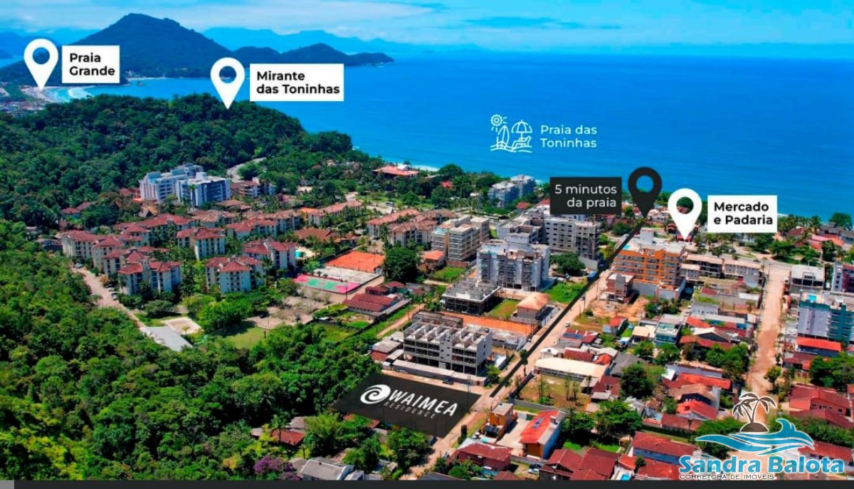 Apartamentos a 450 metros da praia da Toninhas