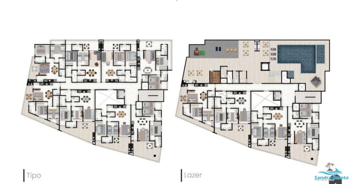 Apartamento Praia Grande/ 2 dormitórios sendo 1 suíte mais lavabo