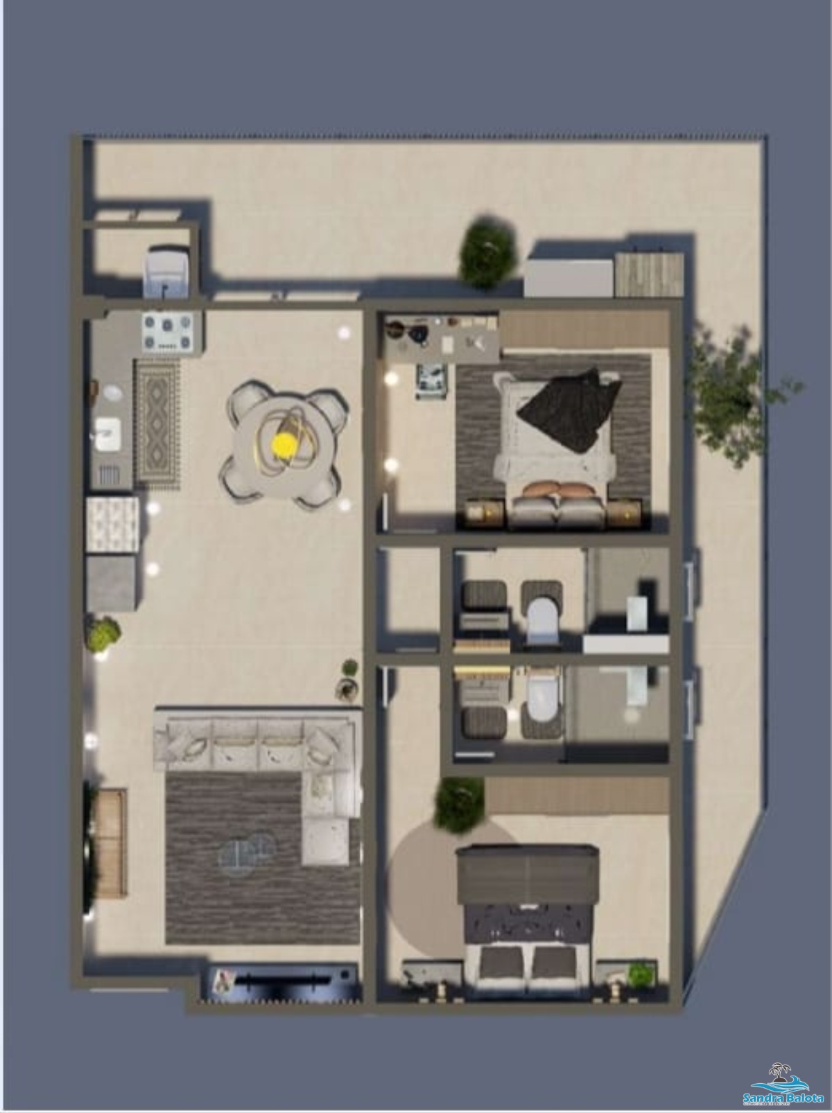 Stúdios de 34 m² no centro de Ubatuba