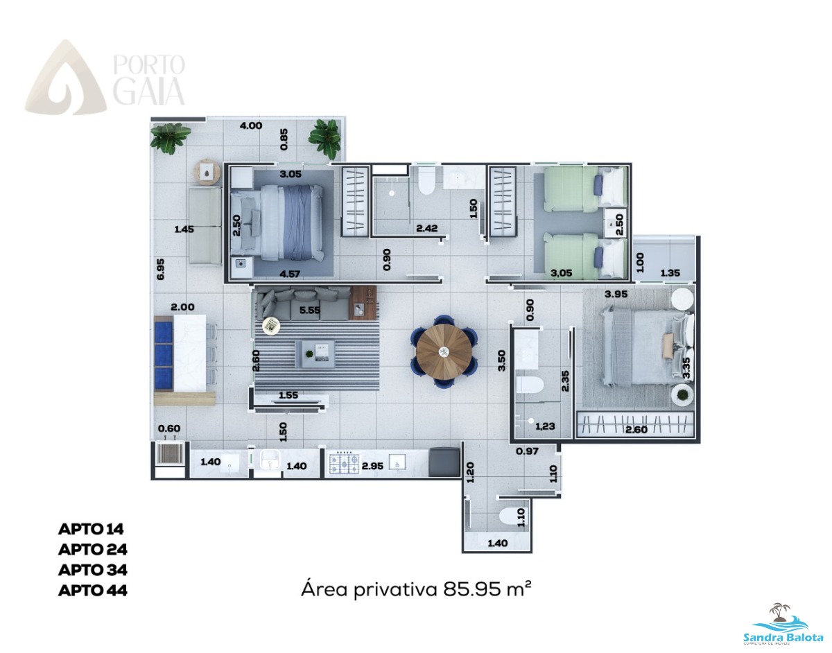Apartamentos com 3 dormitórios com 1 suíte/Itaguá-Ubatuba