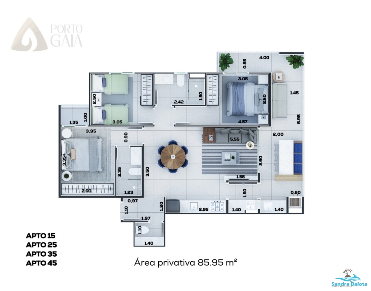 Apartamentos com 3 dormitórios com 1 suíte/Itaguá-Ubatuba