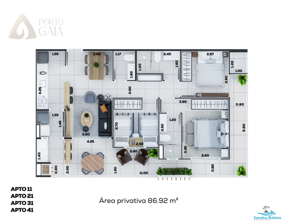 Apartamentos com 3 dormitórios com 1 suíte/Itaguá-Ubatuba