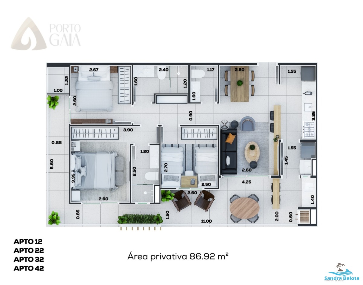 Apartamentos com 3 dormitórios com 1 suíte/Itaguá-Ubatuba